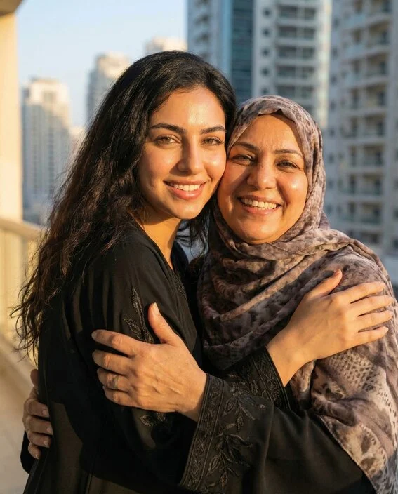 امرأتان تتحدثان